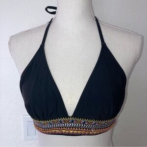 Bikini top Halter Ties behind neck black